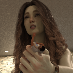 The Small person was gripped in the young giantesses hand as she entered her room to show her mother.