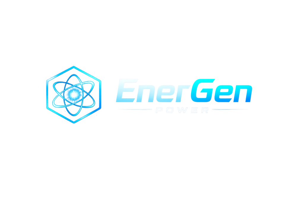 Futuristic EnerGen Power logo design