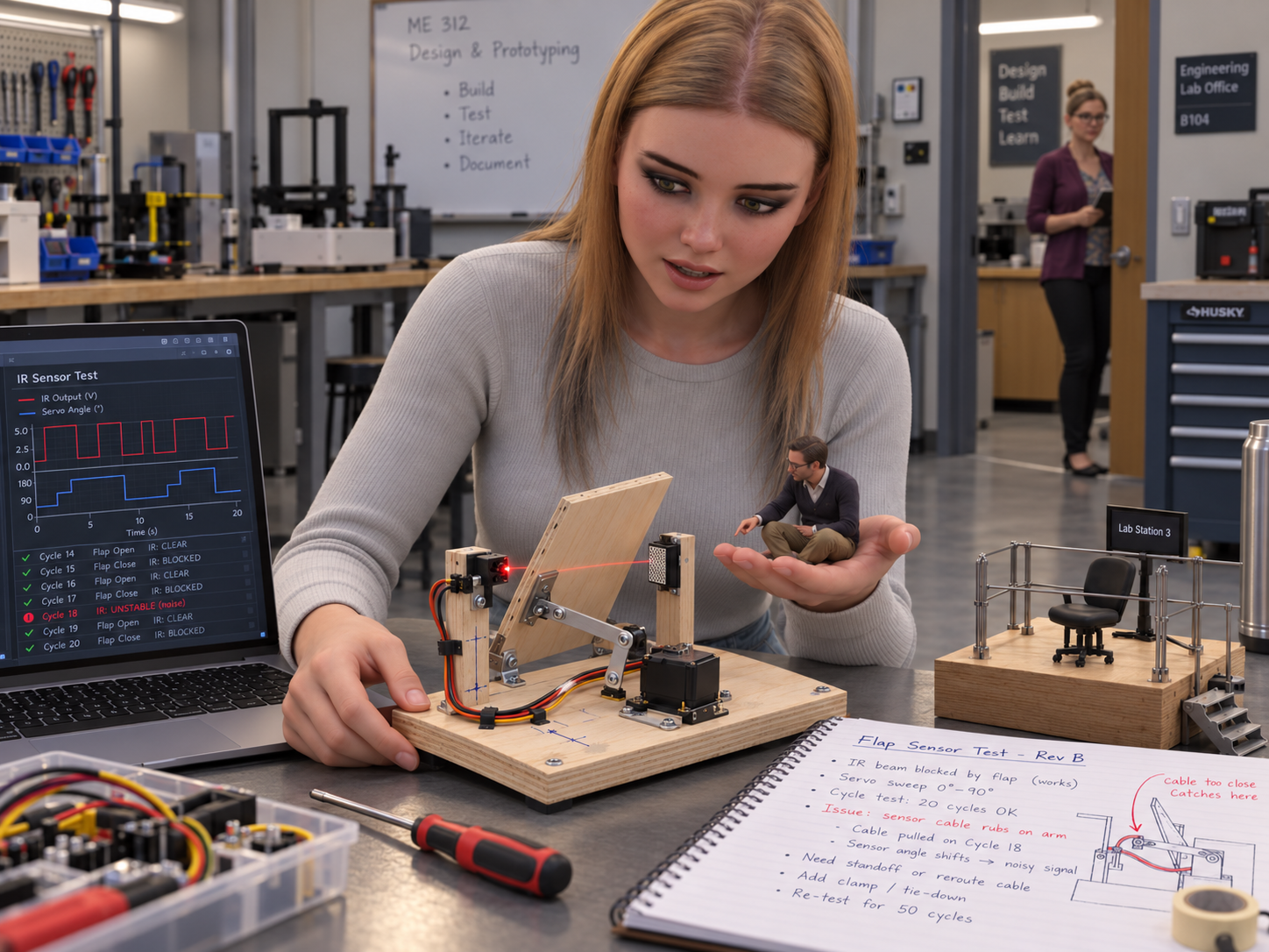 Engineering Lab Flap Sensor Test